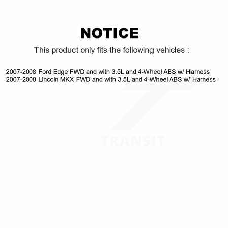 Mpulse Rear Left ABS Wheel Speed Sensor For Ford Edge Lincoln MKX FWD with 3.5L 4-Wheel SEN-2ABS2488
